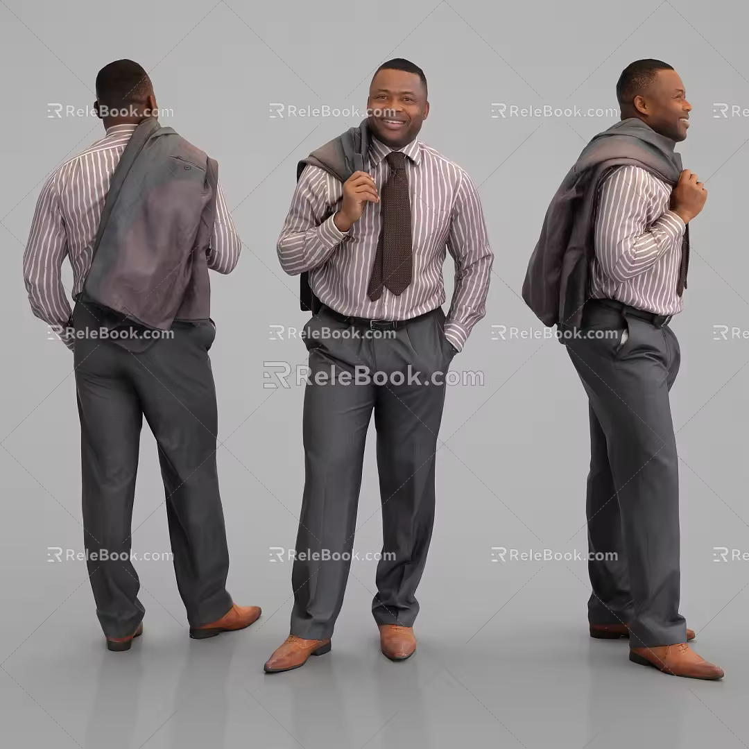 modern man business man 3d model