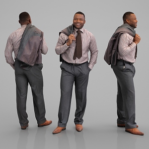 modern man business man 3d model