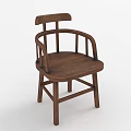 Wooden Leisure Chair with Armrests and Backrest Modern Simple Design for Comfortable Relaxation
