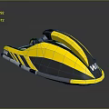 Yellow and Black Jet Ski With Sleek Design Recreational Water Vehicle