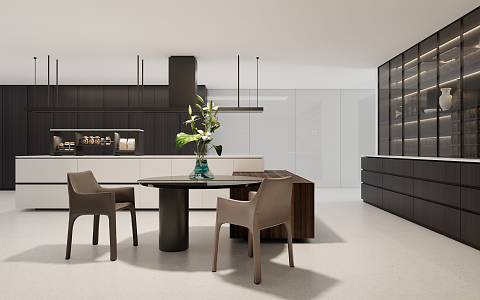 Open kitchen Modern kitchen 3d model