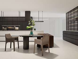 Open kitchen Modern kitchen 3d model