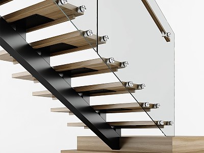 Modern Stairs Minimalist Stairs Outdoor Stairs Corner Stairs model