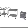Stainless Steel Equipment Carts With Wheels Shelves And Handles For Utility Use