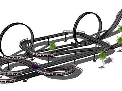 Modern toy children's toy racing track 3d model