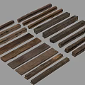 Rustic Wooden Components With Natural Texture And Various Lengths For Projects