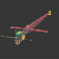 Colorful Dragon Decorative Model With Vibrant Pink Green And Yellow Details For