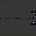 Ornate Battle Axe with Intricate Metal Carvings Black Silver Medieval Style Decorative Weapon