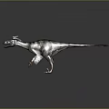 Striped Theropod Dinosaur With Yellow Head Crest And Sharp Claws