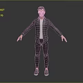 Man Standing With Arms Outstretched Wearing Gray Jacket White Shirt Black Pants And Gray Shoes