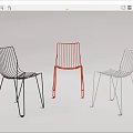 Modern Metal Wire Frame Lounge Chairs With Black Red And Silver Finishes