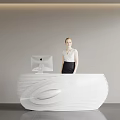 Modern Front Desk Bar Figure 3d model