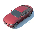 Red BMW Sedan Exterior With Modern Design And Sleek Body Features