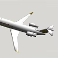 Air Canada Twin Engine Commercial Airliner With White Body And Yellow Wings