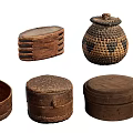 Various Handwoven And Wooden Storage Baskets With Round Oval And Lidded Designs For Home