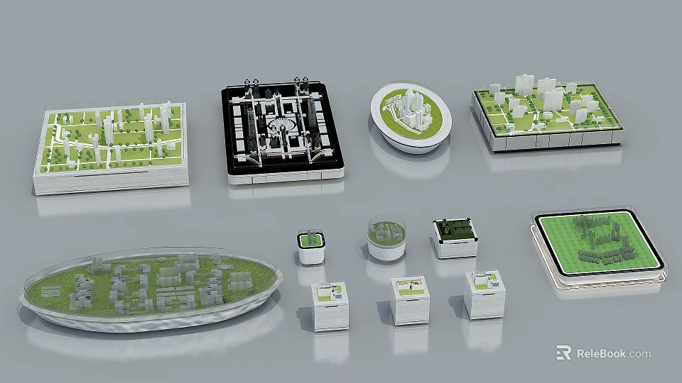 Commercial Equipment Including Various Detailed Architectural Scale Models For Planning 3d model 