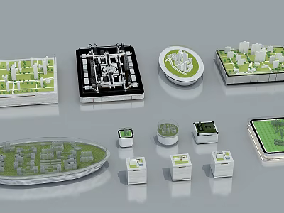 Commercial Equipment Including Various Detailed Architectural Scale Models For Planning 3d model