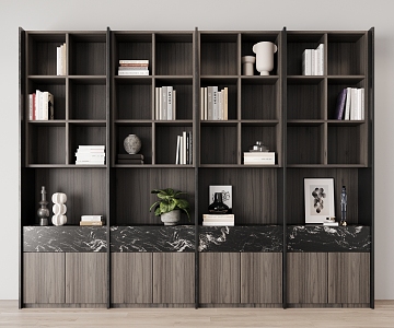 Modern Bookcase Simple Bookcase 3d model