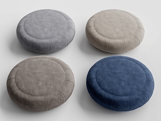 Modern Mat Round Low Mat Futon 3d model