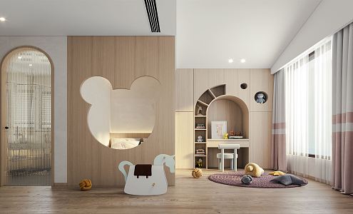 Modern Children's Room Daughter Room 3d model