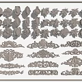 European-style Carved Line Carved Roman Column Plaster Line Corner Column 3d model