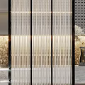 Modern partition glass screen partition 3d model
