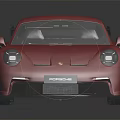 Red Sports Car With Rear Spoiler And Sleek Modern Aerodynamic Design