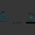Industrial Equipment Set Featuring Water Pump Electric Motor And Metal Frame