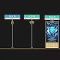 Modern Urban Road Infrastructure With Directional Signs And Digital Information Screens