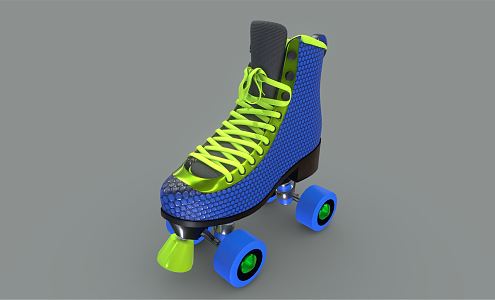 Modern roller skates 3d model