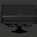 Ergonomic Computer Game Controller With Modern Gray Design And Responsive Buttons Analog Stick
