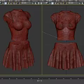 White Lace Corset Top and Ruffle Skirt Set with Short Sleeves