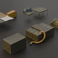 Various Types Of Camping Tents With Foldable Structures And Portable Gear