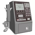 Vintage Digital Communication Device With Display Screen Handset Keypad And Slot Interface