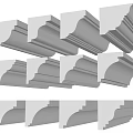 Repeated Geometric Lines In Layered Pattern For Architectural Decorative Design