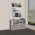 Modern Minimalist Entrance Cabinet Side Cabinet Photo Wall 3d model