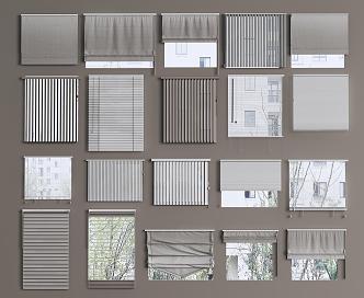 Modern venetian blinds dreamy blinds roller blinds folding curtains honeycomb curtains day and night blinds venetian blinds 3d model