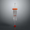 Modern wind chime decorations 3d model