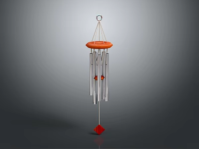 Modern wind chime decorations 3d model
