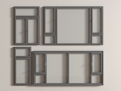 Windows casement windows floor-to-ceiling windows balcony windows aluminum alloy windows and doors and windows 3d model