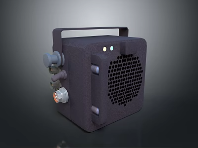 Computer Portable Cooling Device With Handle Ventilation Holes And Indicator Lights 3d model