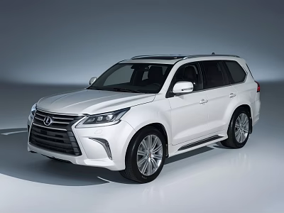 White Lexus SUV With Modern Exterior Design Sleek Body And Alloy Wheels 3d model