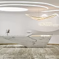 Modern reception desk 3d model