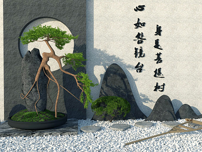 New Chinese landscape sketch rockery landscape sketch model