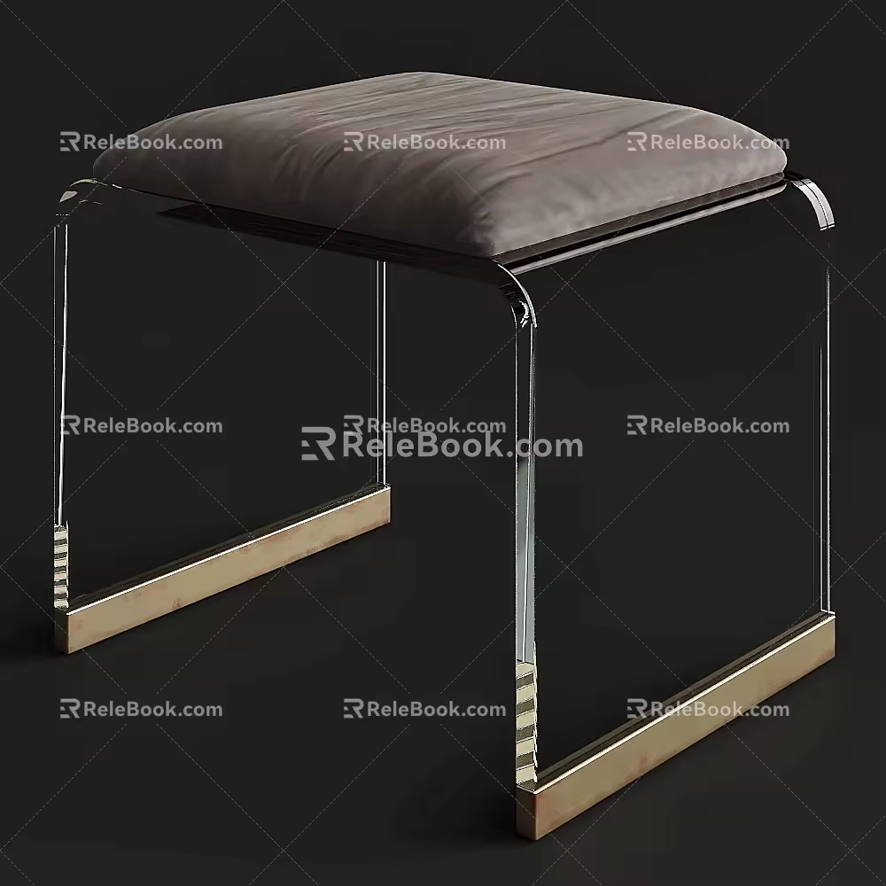 Middle Ages Sofa Stool Low Stool Shoe Changing Stool 3d model