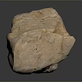 Natural Stone With Rough Surface Textured Details And Holes On Dark Backdrop