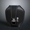 Black Travel Bag With White Stitching Front Pocket And Brand Logo