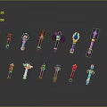 Minecraft Weapons Collection With Colorful Vibrant Designs And Various Styles