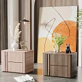 Nordic Bedside Table Bedside Table Combo 3d model