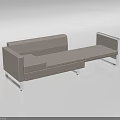 Modern Light Gray Sofa Set With Metal Frame And Sleek Design 3d model